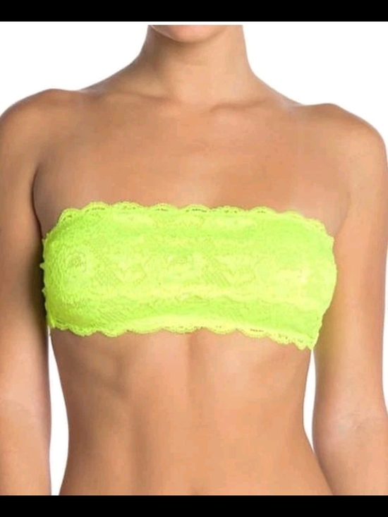 Cosabella Other - Cosabella Never Say Never Flirtie Bandeau Lace Bra Neon Lime Green Size S